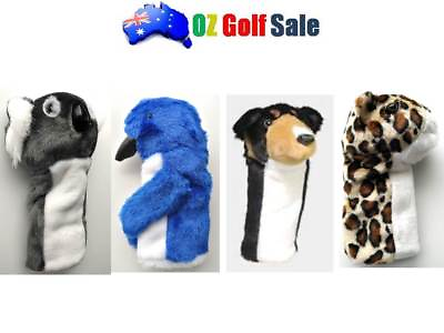 #ad 1PCS GOLF HYBRID CLUB ANIMAL HEADCOVER HEAD COVER KOALA PENGUIN DOG LEOPARD AU $29.00