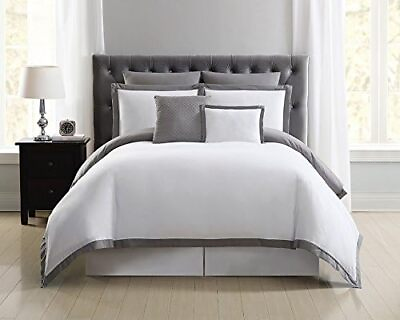 #ad Truly Soft Everyday Hotel 7 Pieces Duvet Cover Set Size FULL QUEEN Color White $69.99