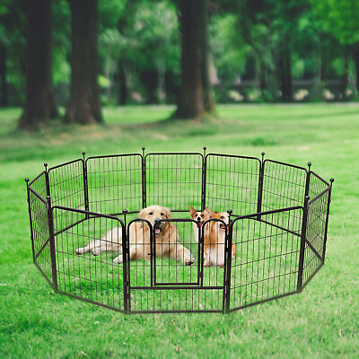 Portable Pet Playpen Puppy Dog Fences Gate Home Indoor Outdoor Fence Exercise $79.82