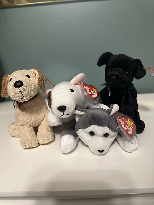 #ad ty beanie babies lot of dogs Husky Lab and Others Retired $15.00