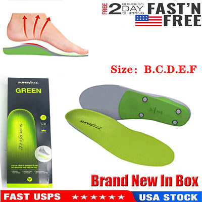 #ad NEW SUPERFEET Premium Green Insoles Inserts Orthotics Brand New In Box C D E F $22.99