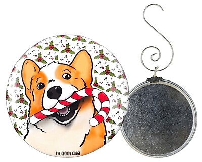 #ad Corgi Dog Candy Cane Christmas Holiday Ornament Gift and Collectible Accessories $9.00