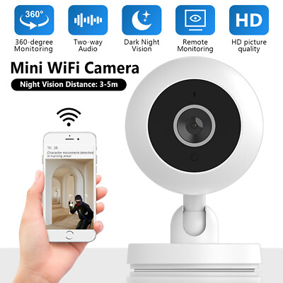 Wireless Mini WiFi IP Camera Two way Audio Home Security Pet Dog Baby Monitor US $20.97