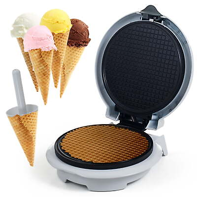 #ad Waffle Cone Maker Electric Nonstick Waffle Iron with Shaper Cone Included $29.14