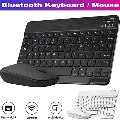 #ad Wireless Bluetooth Keyboard and Mouse Waterproof For Apple iPad Mac PC Computer $13.99