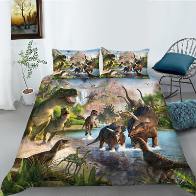 #ad Dinosaur Design Kids Bedding Set Comforter Cover Set Twin Full Queen king Size $48.99
