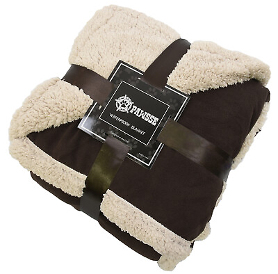 #ad Dog Blanket for Medium Large Dogs Pet Soft Fleece Warm Sherpa Reversible 80quot;x60quot; $37.98