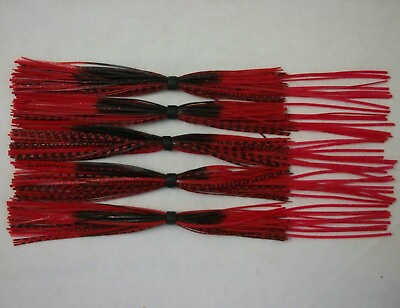 #ad 5 SPINNERBAIT SKIRTS Color: RED SHAD for 3 4oz amp; 1 oz $9.95