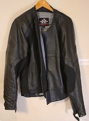 #ad Icon Merc Motorcycle Full Sleeve Leather Jacket Mens Street Riding SIZE XXL C $150.00