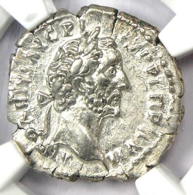 #ad Antoninus Pius AR Denarius Silver Roman Coin 138 161 AD. Certified NGC AU $385.00