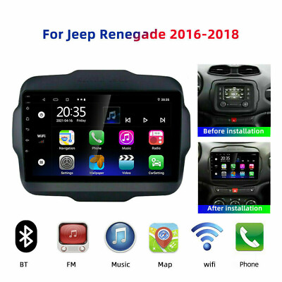 #ad For Jeep Renegade 2016 2017 2018 Android 12 Car Radio Stereo Wifi GPS Bluetooth $79.00