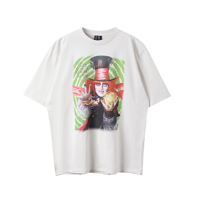 #ad Saint Michael Clown Wizard Print Men#x27;s Vintage Cotton T Shirt Fashion T Shirt $55.00