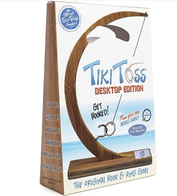 #ad Hook And Ring Toss Game Tiki Toss for Adults amp; Kids 100% Bamboo Desktop Edition $19.95