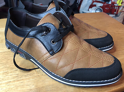 #ad Cosidram Mens 9.5 Brown Black Business Fashion Casual Shoes $29.95