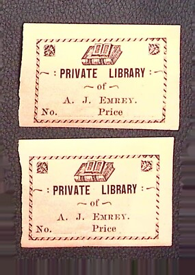 #ad Private Library Label A.J. Emrey Price 2 $10.00