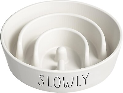 #ad Le Tauci Pet Dog Slow Feeder Bowl Ceramic Puzzle Dog Food Bowl for Sm Md Large $12.99