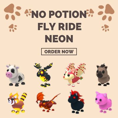 #ad No Potion FR Fly Ride NFR Neon MFR Mega Adopt my pet with Me $2.94