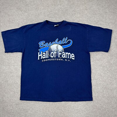 #ad Vintage Gear For Sports T Shirt Mens Size XL Blue Baseball Hall Of Fame Tee $7.48