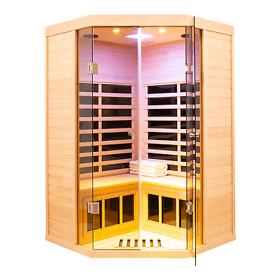#ad Marza Far Infrared Sauna Room Hemlock Indoor 2 Person Saunas Detox Therapy 1520W $2499.00
