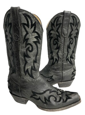#ad OLD GRINGO Yippee Ki Yay Gray Snip Toe Leather Western Cowgirl Boots Womens 8 B $79.99