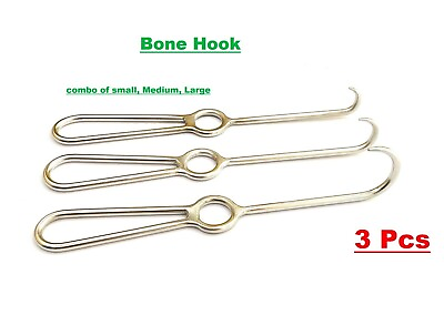 #ad Bone Hook Small Medium Large Stainless Steel Orthopedic Surgical Instruments $48.00