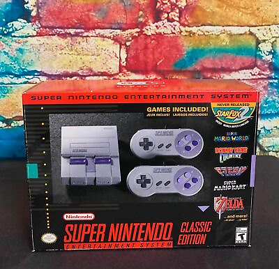 #ad Super Nintendo Entertainment System Classic Edition 2017 21 Games in 1 Console $179.99