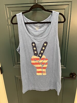 #ad Lucky Brand Peace Hand Tank Top Size XXL $25.00