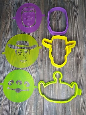 #ad PAMPERED CHEF Disney Pixar Toy Story 4 Pancake Mold Stencil Set Woody Buzz Alien $7.88