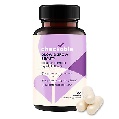 #ad Checkable® Collagen 1500mg Supplement for Healthy Skin Joints Hair Nails Bones $17.99