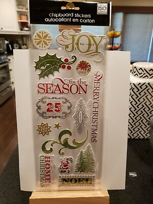 #ad Meamp;My Big Ideas Chipboard Stickers HOLIDAY JOY TO THE WORLD 15 pc CUTE NEW $4.65