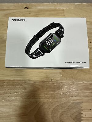 #ad Fdceligoo Dog Anti Bark Collar Rechargeable Smart Collar with Replacement Strap $24.00