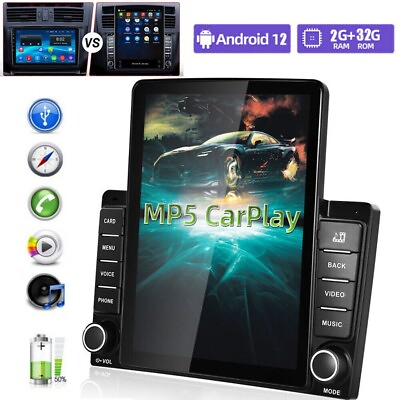 #ad Vertical For Tesla Style Android 12 Car Stereo Radio GPS Navi MP5 Player 232GB $94.88