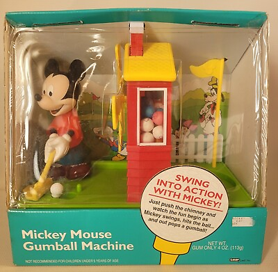 #ad Vintage Mickey Mouse Gumball Machine Animated and Refillable See Descrip. $25.00