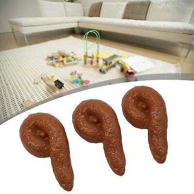 #ad Realistic Poop Joke Mischief Piece Toys Turd 3pcs Creative EVA Plastic $5.44