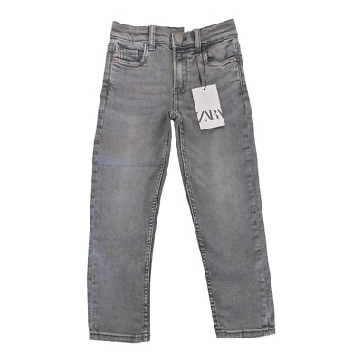 #ad NWT Zara Boys Gray Denim Jeans Straight Fit Size 7 122 cm $15.00