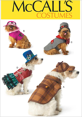 #ad Patterns M7004 Dog Costume Sewing Pattern 4 Pc $8.08