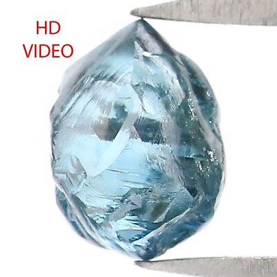 #ad 0.74 CT Natural Loose Crystal Shape Rough 5.65 MM Blue Color Diamond NQ2024 $189.00