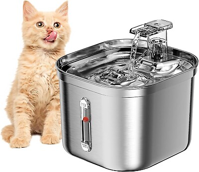 #ad Cat Water Fountain Stainless Steel 74oz 2.2L Cat Fountain for Pets Dogs Cat $23.25