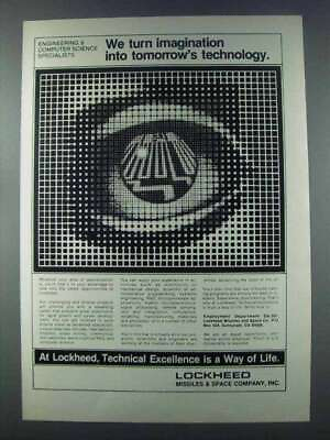 #ad 1981 Lockheed Missiles amp; Space Company Ad Imagination $19.99