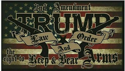 #ad Trump Law amp; Order 2nd Amendment 2024 President Flag USA America 3x5 Feet MAGA $12.99