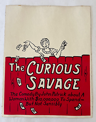 #ad Period The Curious Savage Window Card Lobby Poster Play by John Patrick 11quot;x14quot; $26.99