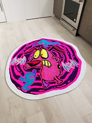 Courage the Cowardly Dog Floor Mat Washable Area Rugs Living Room Wool Carpet $89.99
