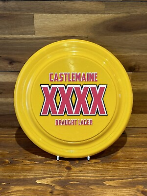 #ad Castlemaine xxxx Draught Lager Frisbee Yellow Advertising Used Free Postage GBP 9.95