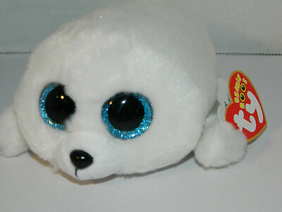 #ad RETIRED TY beanie Baby Babies Boos Boo ICY THE SEAL 6quot; big blue eyes Fresh pull $16.95
