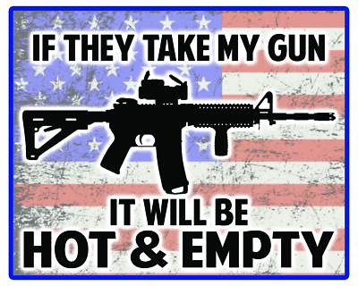 #ad ANTI GUN CONTROL STICKER DECAL NRA 2ND AMENDMENT RIGHT 5x4 inch $3.50