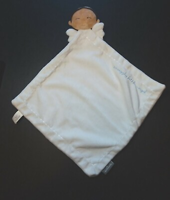#ad Hallmark Lovey Security Blanket Plush Snuggly Little Angel White Boy brown Hair $15.95