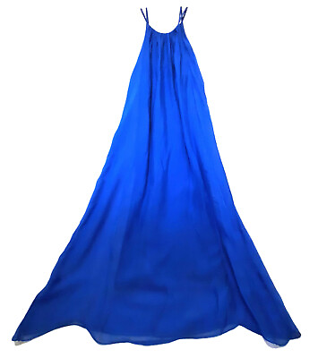 #ad Rosemarine ITALY Dress long size L BLUE women silk sundress dress mother#x27;s gift $49.99