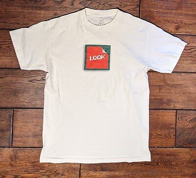 #ad LQQK Studios Men#x27;s Box Logo White T Shirt Size Medium $19.99