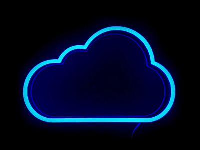 #ad 14quot;x9quot; Blue Cloud Flex LED Neon Sign Light Party Gift Shop Bright Acrylic Décor $108.99