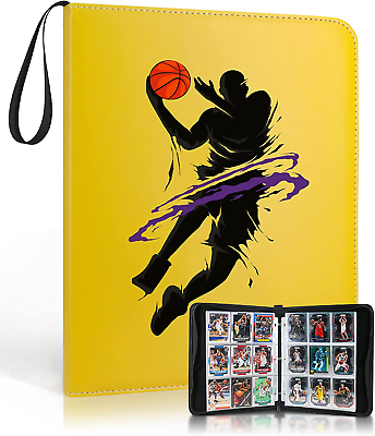 #ad Basketball Trading Card Binder Fit 900 Sport Cards 3 Ring Binder Book with 50 B $30.28